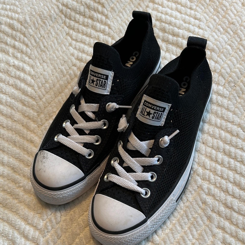 Converse Ladies Black and White Sneakers